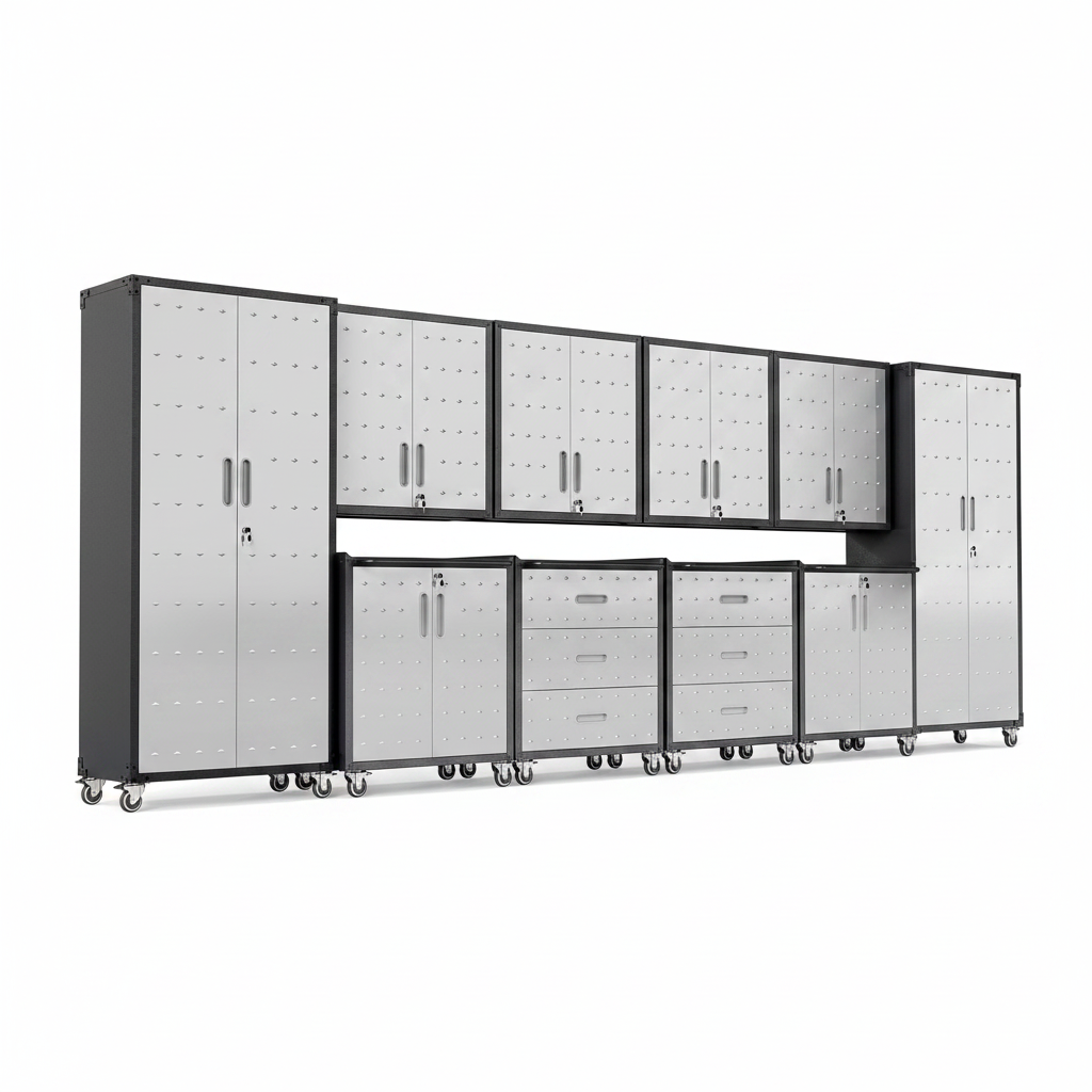 10-Piece Heavy Duty Steel Garage Cabinet System