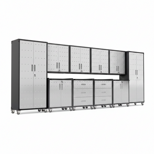 10-Piece Heavy Duty Steel Garage Cabinet System