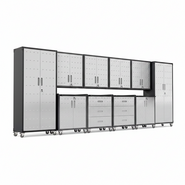 10-Piece Heavy Duty Steel Garage Cabinet System