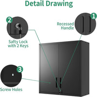 Garage Cabinet Set Designed for Ultimate Organization, 10-Piece Heavy Duty Steel, Modular Design, Rolling Workbench