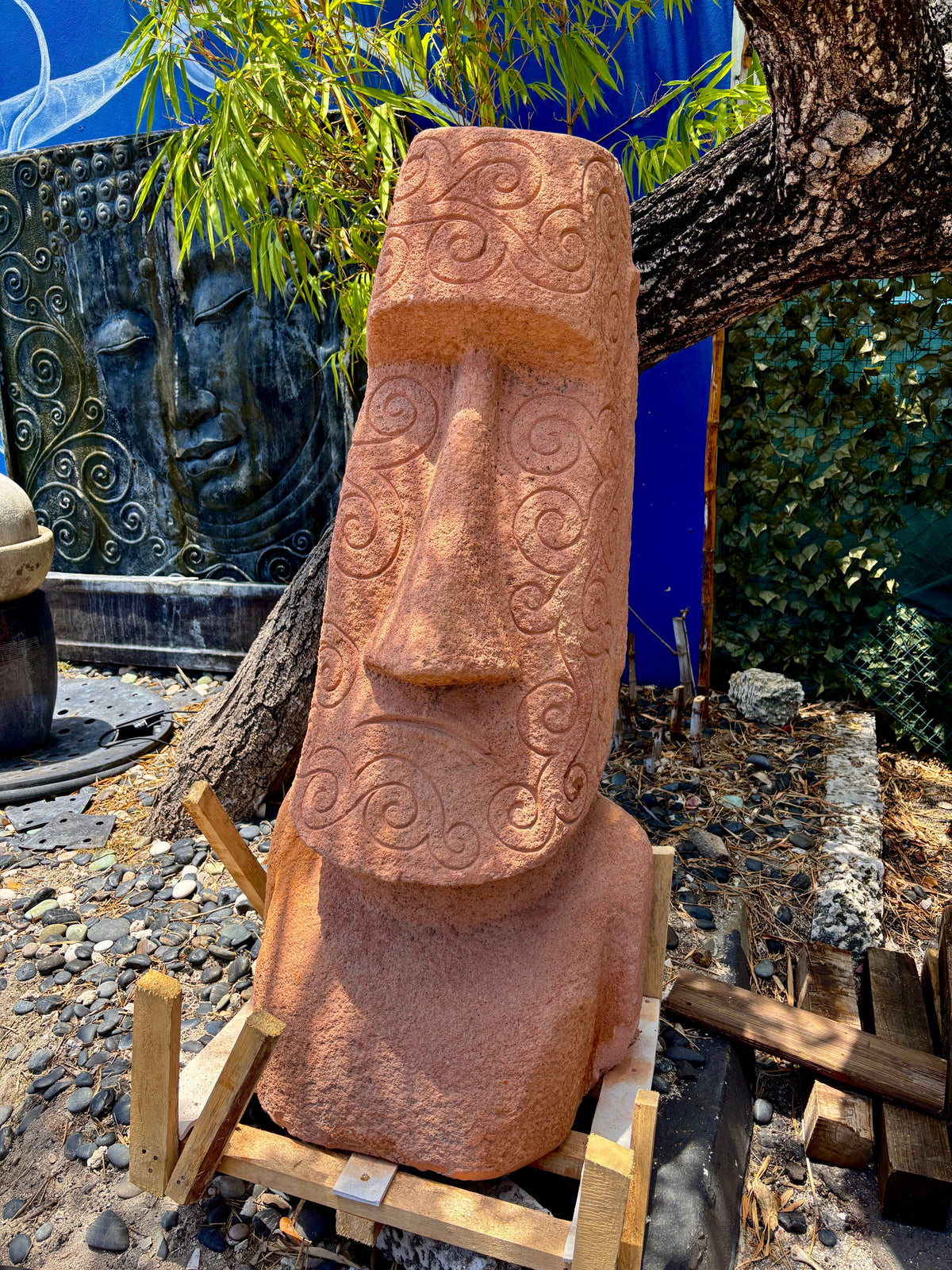 Easter Island with Carving