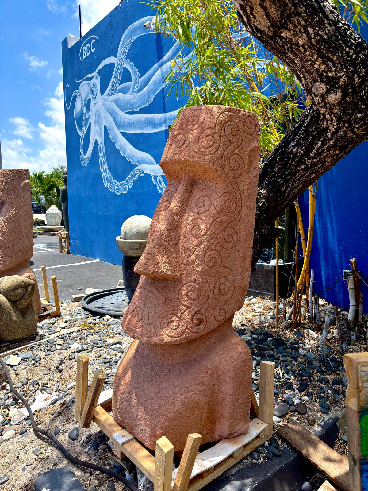 Easter Island with Carving