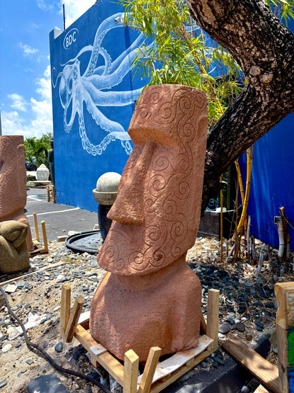 Easter Island with Carving