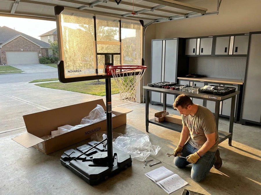 Garage equipment in a working lifestyle setting