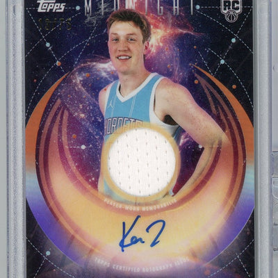 2025 Topps Midnight Kon Knueppel #RJAKK Rookie Jersey Autographs /75 Charlotte Hornets Rookie RC Basketball Card